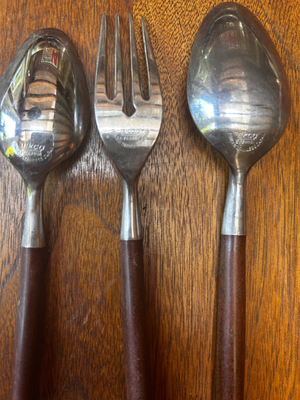 15 pc Ekco Eterna collectible Danish Modern stainless flatware, made in Japan. - Picture 2 of 4